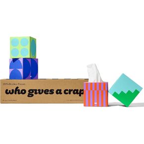 من يعطي مناديل من الخيزران، صناديق مكعبة من مناديل الوجه، 100% من الخيزران، 3 طبقات، 12 صندوقًا، 65 ورقة في كل صندوق، ناعمة، قوية، ومستدامة، صديقة للبيئة مع عبوة خالية من البلاستيك، 780 منديلًا إجماليًا in Kuwait