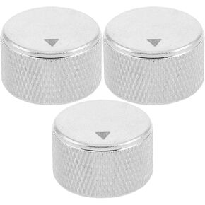 minkissy 3pcs Aluminum Bass Guitar Volume and Tone Control Knobs, Universal Metal Potentiometer Knobs for Electric Guitar Amplifier Replacement, CNC Machined with Knurled Grip in Kuwait