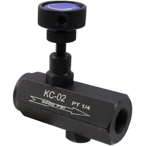 صمام التحكم في التدفق 1/4 بوصة صمام خنق صمام فحص صمام الكربون الصلب الهيدروليكي (أسود) in Kuwait