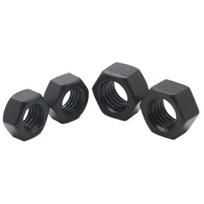 Grade 8.8 Black Carbon Steel Hex Nuts M2 M3 M4 M5 M6 M8 M10 M12 M14 M16 M20 M24 Coarse Thread Fasteners(M2 (100pcs)) in Kuwait