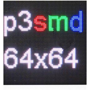 وحدة عرض LED داخلية كاملة الألوان P3 64 × 64 بكسل، 1/32 مسح 192 مم × 192 مم لوحة LED in Kuwait