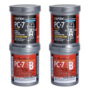PC Products PC-7 Epoxy Adhesive Paste, Two-Part Heavy Duty, 1 lb in Two Cans, Charcoal Gray 62774, (Pack of 2) in Saudi Arabia