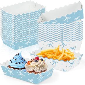 100 Pcs Sage Green Paper Food Trays Paper Gold Polka Dots Tray for Gift Giving Sage Green Scalloped Food Serving Boat Disposable Trays for Wedding Baby Shower Decorations in Kuwait