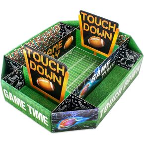 صينية طعام لمستلزمات حفلات كرة القدم - ملعب كبير للوجبات الخفيفة مقاس 25 × 20 بوصة، صينية تقديم لحفلات السوبر بول - ديكورات حفلات كرة القدم مع عرض الطعام ليوم اللعبة in Kuwait