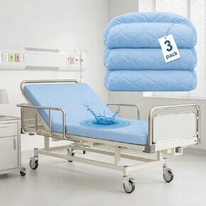 Lounsweer 2 Pack Gray Waterproof Hospital Mattress Cover, Elastic Fitted Bed Sheets for Home Hospital Beds (80x36x12in) in Kuwait