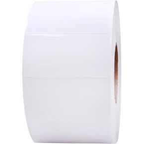 4 x 2 Direct Thermal Perforated White Labels, 3″ Inch Core, 3000 Count - Label Paper for Thermal Printer Labels, Permanent Adhesive, Suitable for Various Industries in Saudi Arabia