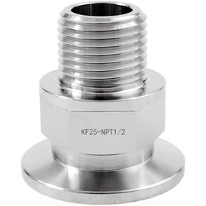 محول ذكر من الفولاذ المقاوم للصدأ KF-25 إلى NPT، وشفة ISO-KF NW-25 إلى محول تركيب الأنابيب الملولبة (1/2 بوصة NPT) in Kuwait