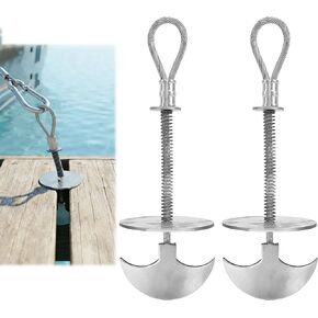 Trailer Deck Dock Anchors Between Boards - 1500LB Break Strength - 304 Stainless Steel Quick Tie Down Anchors Deck Anchor Pegs Easy to Move for Boards & Outdoor Camping Canopy Tent Anchors in Saudi Arabia