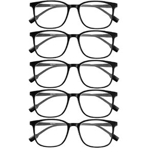 JOLISU 5-Pack Ultra-Light Slim Frames Reading Glasses for Women - Readers for Women, Spring Hinges and Blue Light Protection in Kuwait