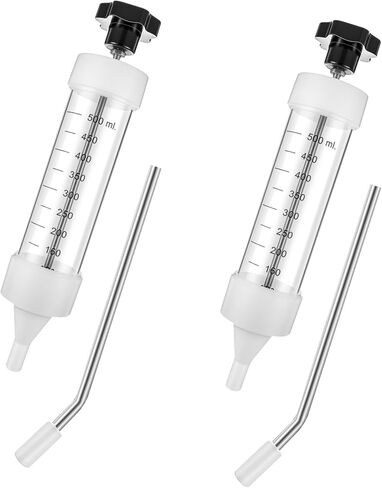 2 Pcs 500ml Large Cattle Drench Gun Big Dosage Feeding Gun Reusable Veterinary Medicine Syringe Continuous Dosing Feeding Dispenser Device for Pig Cow Sheep Goat Horse Livestock in Saudi Arabia