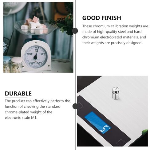 M1 Class Calibration Weights Set 5pcs 1g-20g Chrome Plated Steel Precision Digital Scale Balance Calibration Weights Kit for Electronic Scale Testing in Saudi Arabia