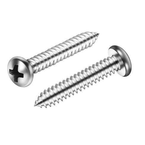 Mellewell #8 x 1-1/2" Pan Head Self Tapping Screw, Pan Head Sheet Metal Screws Wood Screws, Stainless Steel 304 (18-8), 100 Pack in Saudi Arabia