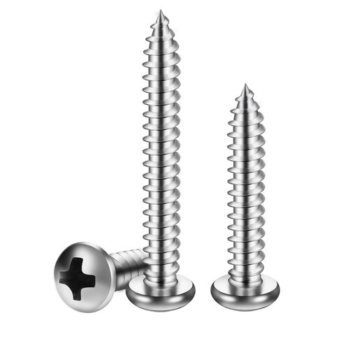 Mellewell #8 x 1-1/2" Pan Head Self Tapping Screw, Pan Head Sheet Metal Screws Wood Screws, Stainless Steel 304 (18-8), 100 Pack in Saudi Arabia