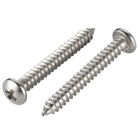 Mellewell #8 x 1-1/2" Pan Head Self Tapping Screw, Pan Head Sheet Metal Screws Wood Screws, Stainless Steel 304 (18-8), 100 Pack in Saudi Arabia