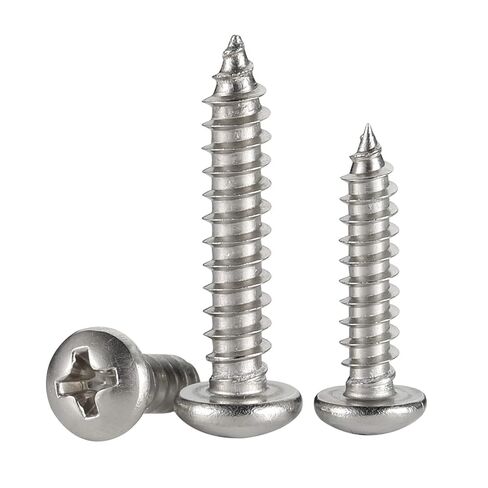 Mellewell #8 x 1-1/2" Pan Head Self Tapping Screw, Pan Head Sheet Metal Screws Wood Screws, Stainless Steel 304 (18-8), 100 Pack in Saudi Arabia