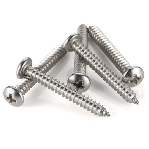 Mellewell #8 x 1-1/2" Pan Head Self Tapping Screw, Pan Head Sheet Metal Screws Wood Screws, Stainless Steel 304 (18-8), 100 Pack in Saudi Arabia