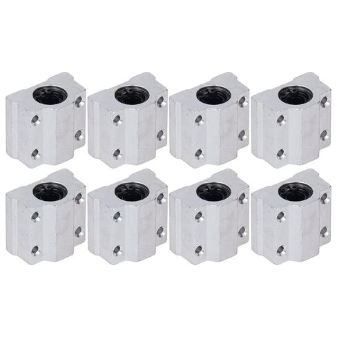 8PCS Linear Ball Bearing Slide Block CNC Linear Block CNC Slider Block Aluminum Alloy Low Friction High Rigidity for SCS8UU Linear Shaft with Long Service Life in Saudi Arabia