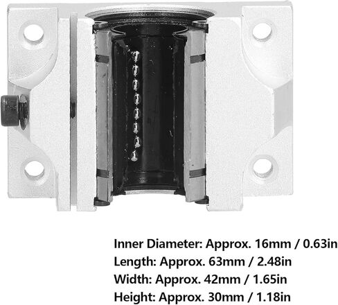 Srliya TBR16UU Linear Slider Bearing Seat Widened Opening Linear Ball Bearing Slider Unit in Saudi Arabia