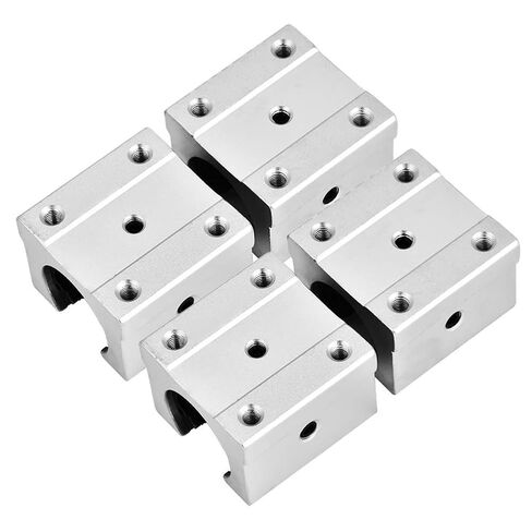 Linear Motion Ball Bearing Slide, SBR16UU Linear Bearing Block Slide 16mm Aluminum Open Linear Motion Bearing Slide for CNC Machines High Precision Durable Rustproof 4Pcs in Kuwait