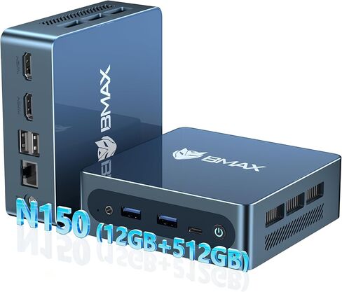 Bmax B6 Power Mini PC 16GB LPDDR4 2133MHz / 1TGB NVME SSD Intel Core i7-1060NG7 Processor 4C/8T up to 3.8GHz, Desktop Mini Computers Wi-Fi 6, BT 5.2, HDMI 2.0 ×2, Full-Featured Type-C x 1 in Kuwait