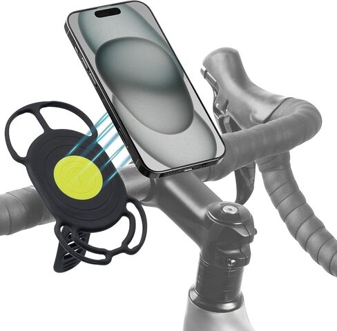 Bone Magnetic Universal Bike Phone Mount Handlebar, Phone Holder for 4.7-7.2" Phone,- Ultra Light Silicone Bike Phone Holder for Cycling and Indoor (Bike Tie 4 Magnetic) in Kuwait
