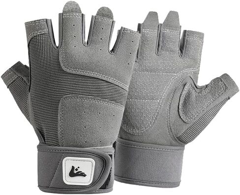 SUJAYU Workout Gloves for Men Women, Anti-Slip Fingerless Gloves for Weightlifting, Mens Workout Gloves Weight Lifting Gloves Gym Gloves for Men, Exercise Gloves Gym Accessories for Men in Saudi Arabia