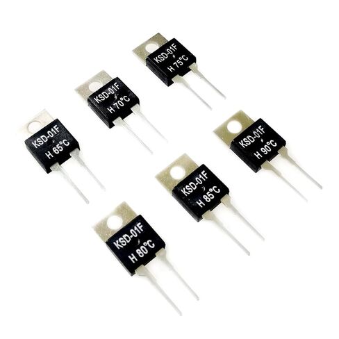 6 PCS Temperature Switch KSD-01F 65℃ 70℃ 75℃ 80℃ 85℃ 90℃ Thermal Switch Normally Open Thermostat Temperature Controller (NO 65-90℃) in Saudi Arabia