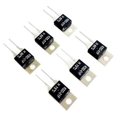 6 PCS Temperature Switch KSD-01F 65℃ 70℃ 75℃ 80℃ 85℃ 90℃ Thermal Switch Normally Open Thermostat Temperature Controller (NO 65-90℃) in Saudi Arabia