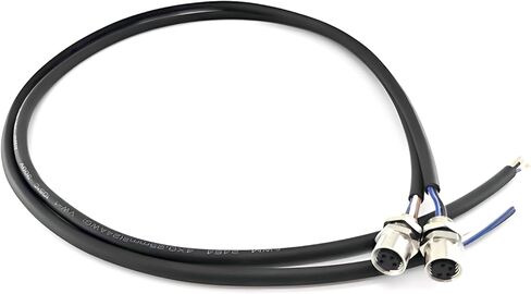 2 قطعة كابل موصل ذكر M8 4 دبوس، كابل تثبيت خلفي مستقيم بطول 1.64 قدم، IP67 مقاوم للماء، مقبس طيران غير محمي سلك ملحوم، وعاء مستشعر الكابل الكهربائي (ذكر) in Kuwait