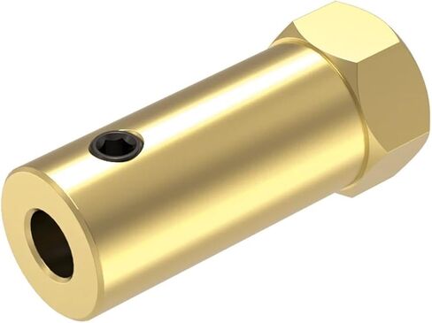 1pc Hex Coupler Brass Tire Connector Coupling for Decelerate Motor Shaft Robot Smart Car Wheel(5mm) in Saudi Arabia