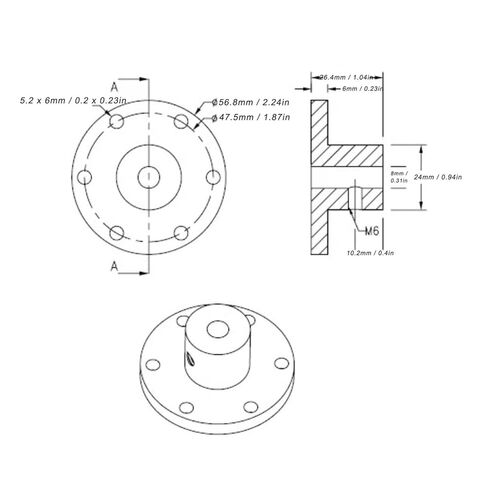 1PC Flange Shaft Coupling Universal Aluminum Mounting Hub Motor Guide Shaft Coupler for DIY RC Model Motor in Saudi Arabia