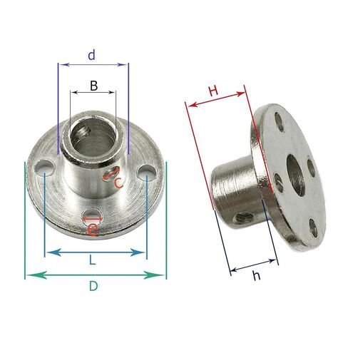 1PC Metal Rigid Flange Coupling Motor Guide Shaft Coupler Connector(8mm) in Saudi Arabia
