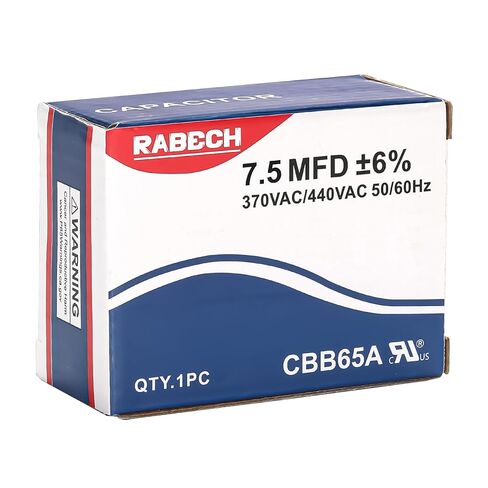 7.5 فائق التوهج 7.5MFD CBB65A مكثف تشغيل بيضاوي 7.5 فائق التوهج MFD CBB65 370 فولت 440 فولت 450 فولت مكثفات تيار متردد 370 450 فولت تيار متردد ± 6% 50/60 هرتز لمكيف الهواء in Kuwait