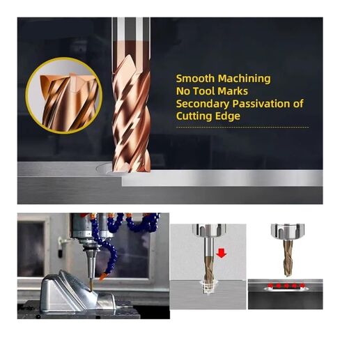 Carbide Flat End Mill Tungsten Cutter 4 Flute Metal Steel Machining Tool Square Router Bit HRC55(10x10x50x150,BL2060) in Saudi Arabia