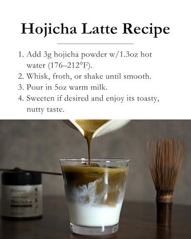 Emptea Premium Hojicha Powder Ceremonial Grade (Organic) for Latte - First Harvest Japanese Roasted Green Tea Powder from Shizuoka Japan, Low Caffeine, Unsweetened, 1.06 oz (30g) Tin in Saudi Arabia
