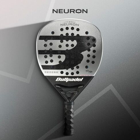 BULLPADEL Padel Racket Neuron Fede Chingotto | Professional Hybrid Shape Pala Padel | XtendCarbon 3K & MultiEva Core | Neuron Heart Stability & Wave Side Profile | Vibradrive & Hesacore Grip in Kuwait
