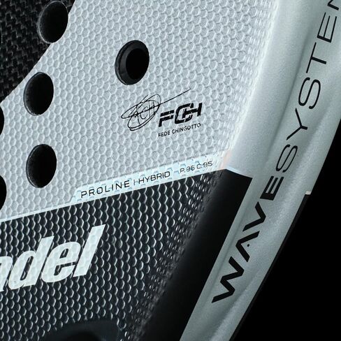 BULLPADEL Padel Racket Neuron Fede Chingotto | Professional Hybrid Shape Pala Padel | XtendCarbon 3K & MultiEva Core | Neuron Heart Stability & Wave Side Profile | Vibradrive & Hesacore Grip in Kuwait