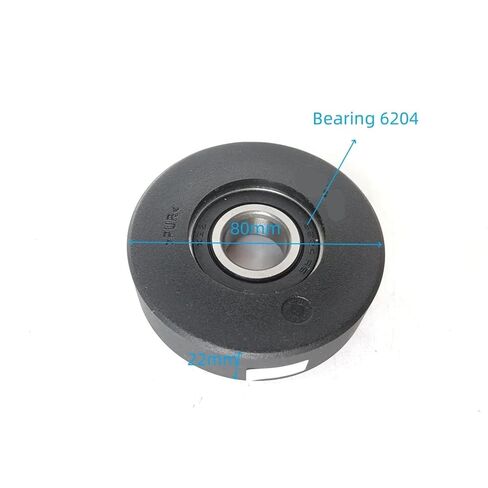 80 * 22 * 6204 Escalator Step Parts Black Wheel Roller OD 80mm W 22mm Bearing 6204 RS in Saudi Arabia