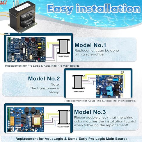 GLX-XFMR Transformer Replacement for Hayward Salt System Control Unit,Compatible with Goldline Aqua Rite, Aqua Trol, Aqua Logic Salt Chlorine Disinfection Systems for Pools and Spas in Kuwait