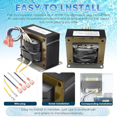 GLX-XFMR Transformer Replacement for Hayward Salt System Control Unit,Compatible with Goldline Aqua Rite, Aqua Trol, Aqua Logic Salt Chlorine Disinfection Systems for Pools and Spas in Kuwait