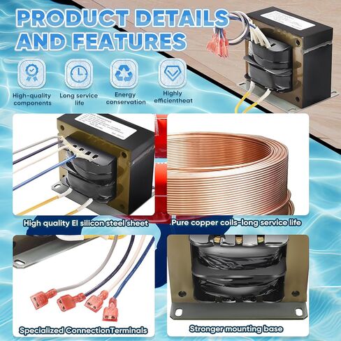 GLX-XFMR Transformer Replacement for Hayward Salt System Control Unit,Compatible with Goldline Aqua Rite, Aqua Trol, Aqua Logic Salt Chlorine Disinfection Systems for Pools and Spas in Kuwait