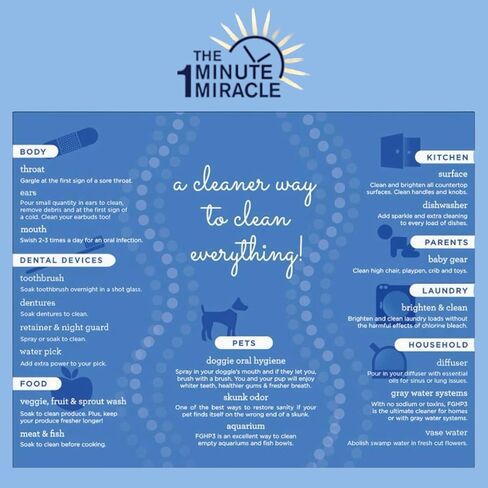The One Minute Cure Book and 12% Hydroge Peroxide Medical Food Grade. Recommended by The One Minute Cure Book and by Most Professionals. 16 oz Bottle with 1 Bottle Dropper. in Kuwait
