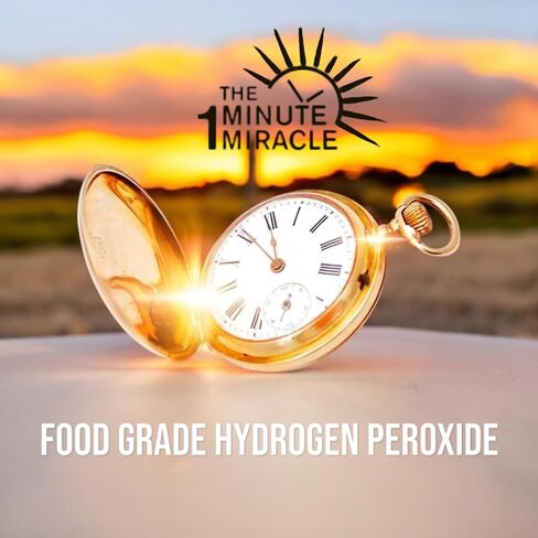 The One Minute Cure Book and 12% Hydroge Peroxide Medical Food Grade. Recommended by The One Minute Cure Book and by Most Professionals. 16 oz Bottle with 1 Bottle Dropper. in Kuwait