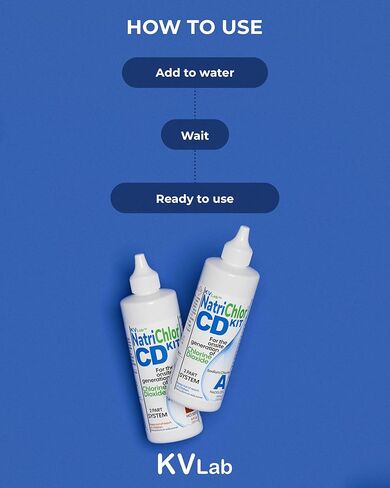 مجموعة أقراص NatriChlor الأصلية مع زجاجات Accu-Drop HCL كبيرة الحجم (إجمالي 8 أونصة) in Kuwait