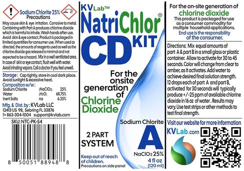 مجموعة أقراص NatriChlor الأصلية مع زجاجات Accu-Drop HCL كبيرة الحجم (إجمالي 8 أونصة) in Kuwait