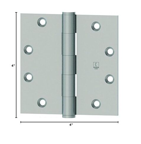 Hager 1191432D 4 × 4 بوصة نقر كامل بخمسة مفاصل وزن قياسي مفصل محمل عادي # 005552 لمسة نهائية من الفولاذ المقاوم للصدأ الساتان in Kuwait