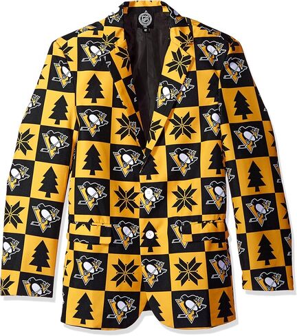 FOCO Pittsburgh Penguins Patches Ugly Business Jacket - Mens Size 42 in Saudi Arabia