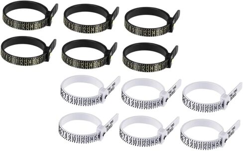 DOITOOL 12Pcs Ring Measuring Tools Portable Ring Gauge for Accurate Ring Measurement Suitable for Weddings Birthdays and Jewelry Men and Women in Saudi Arabia
