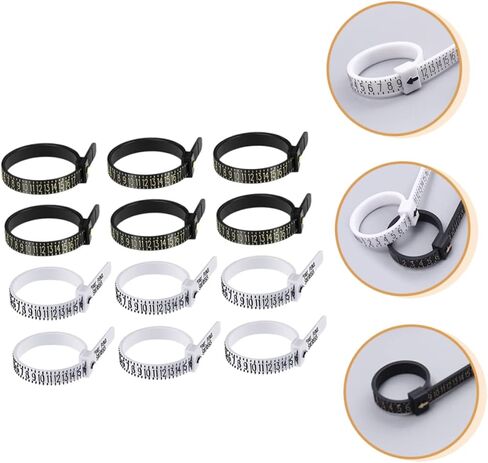 DOITOOL 12Pcs Ring Measuring Tools Portable Ring Gauge for Accurate Ring Measurement Suitable for Weddings Birthdays and Jewelry Men and Women in Saudi Arabia