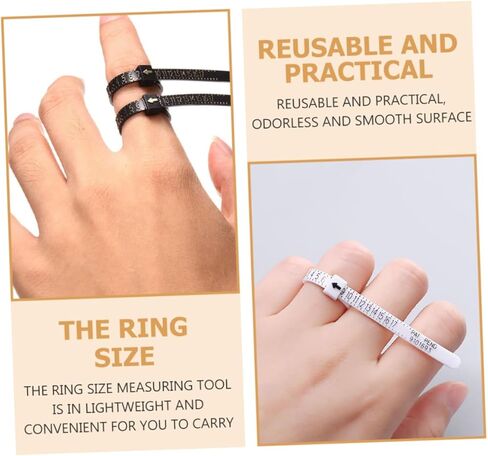 DOITOOL 12Pcs Ring Measuring Tools Portable Ring Gauge for Accurate Ring Measurement Suitable for Weddings Birthdays and Jewelry Men and Women in Saudi Arabia